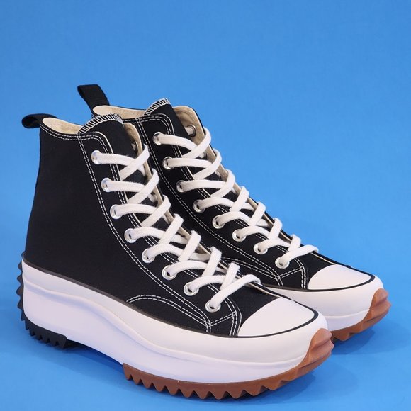 Converse Run Star Hike High Black Gum Unisex Unisex Platform Sneaker 166800C NWT - Picture 1 of 6